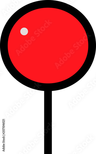 Hand drawn location pin. Location pin doodle illustration.