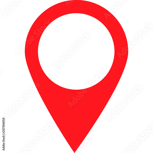 Hand drawn location pin. Location pin doodle illustration.
