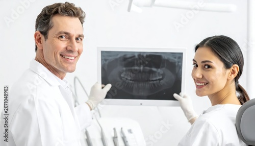 Medical Professionals Examining Ultrasound Scan Results.