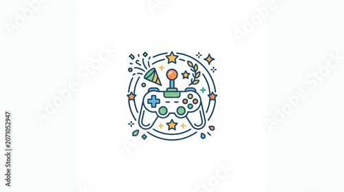 Video Game Controller Celebration Icon