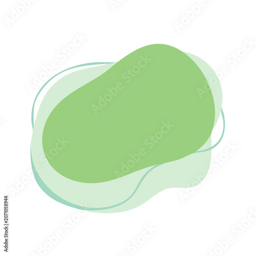 Abstract light green blob vector shape