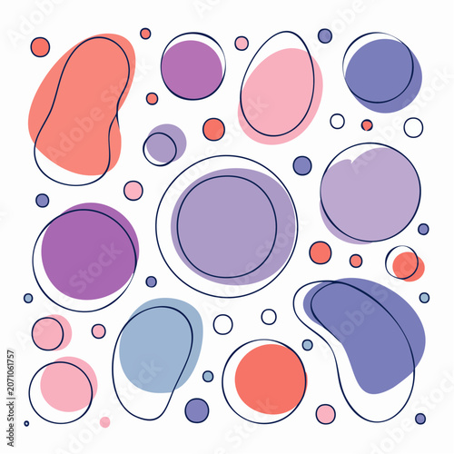 Abstract Organic Shapes and Circles Pattern