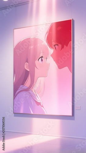 anime-style indoor light and shadow design