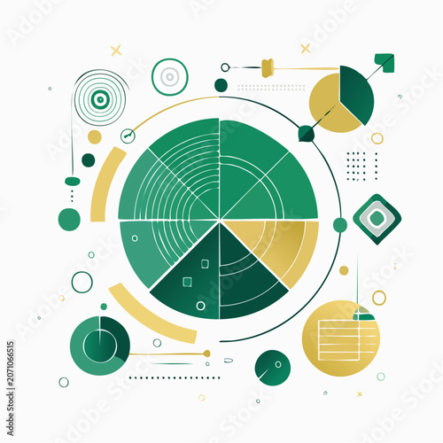 Abstract Geometric Data Visualization with Circles and Grids