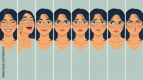 Smiling diverse people standing in a row with hands on hips showing confidence and positivity Vector