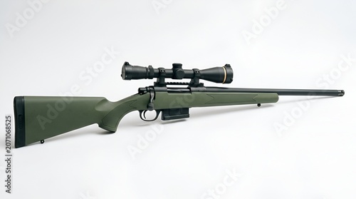 Bolt-Action Rifle with Scope