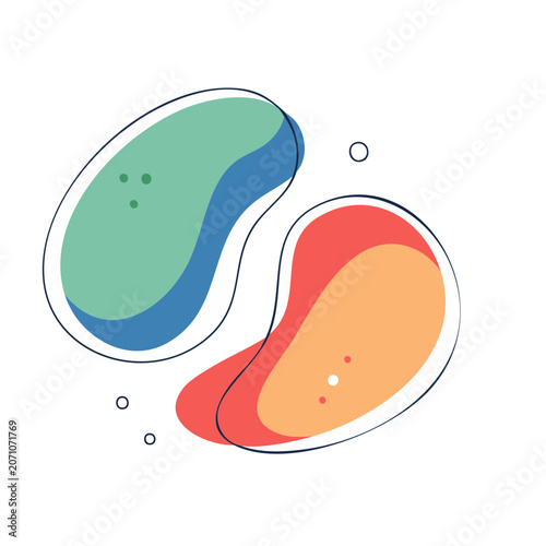 Abstract shapes flat design vector