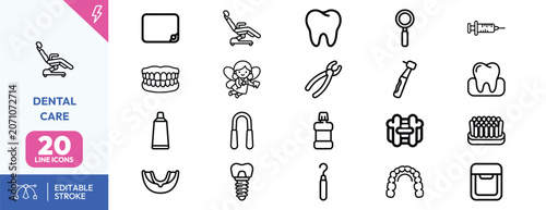 фотографія Dental Procedures Tools icon set