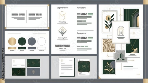 Sophisticated vector branding template featuring luxury layouts, refined frames, and premium colors.