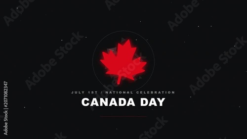 Canada Day July 1st National Celebration Motion Design Video Background and Presentation Template