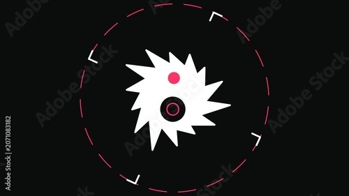 Abstract Tech Gear HUD Loop, Modern Website Background and Corporate Motion Design Video Template