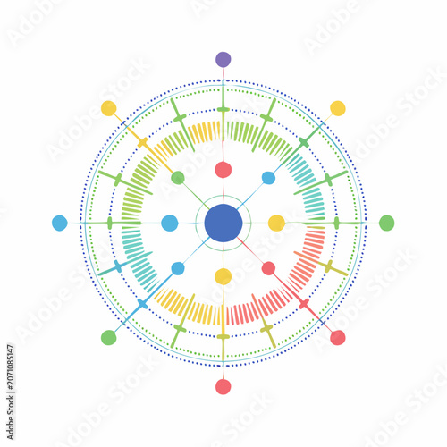 Abstract Circular Technology and Data Visualization Design