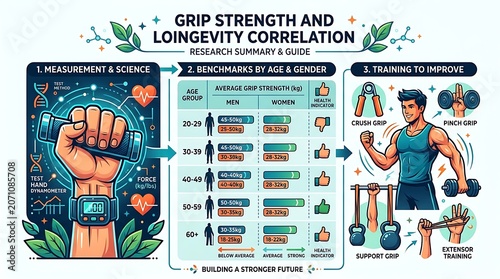 Grip strength and longevity correlation research and training guide