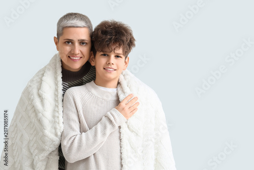 Mother and her teenage son ...