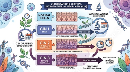 Understanding cervical intraepithelial neoplasia cell progression