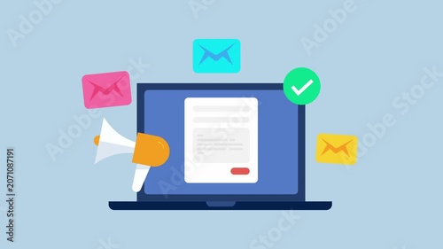 Website contact us page, Newsletter subscription, Sending email messages 2d Animation Alpha Matte