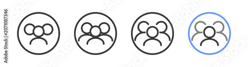 The Ultimate crew Styles with Variations Line of icon set vector illustration