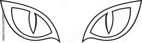 Photography Rainbow cat eye vector illustration, colorful wild animal eye icon isolated on w