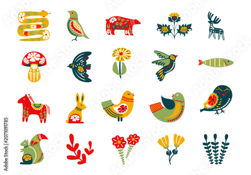 Scandinavia Element Icon Set