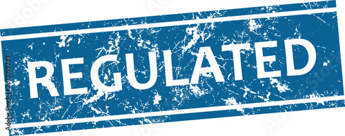 Φωτογραφία Regulated stamp grunge effect isolated on white compliance and legal verificatio