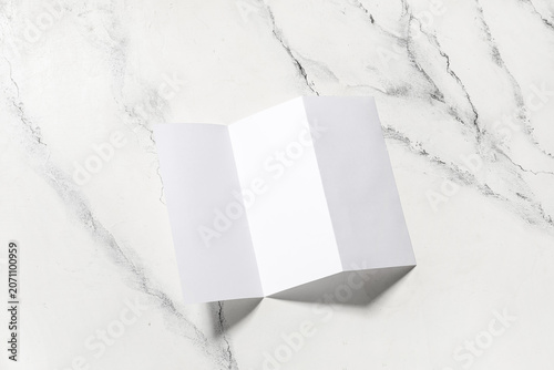 Blank brochure on white bac...