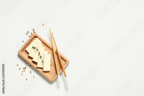 Tray with slices of tasty t...