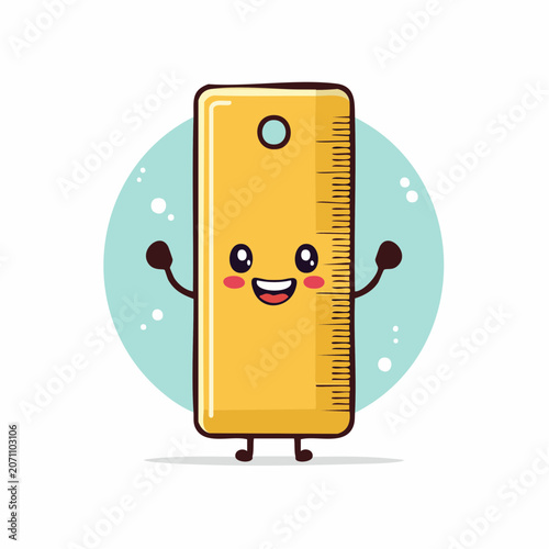 Cute Cartoon Ruler Character