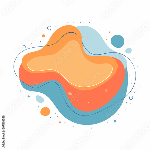 Abstract Organic Shapes with Fluid Motion and Soft Colors