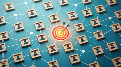 Conceptual Illustration of Targeted Audience Networking Connected Through Central Strategic Goals and Human Resources Connectivity