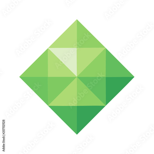 Green Geometric Diamond Vector Shape