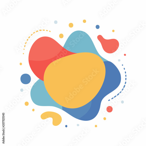 Abstract Colorful Organic Shapes and Dots