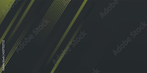 Modern abstract sports background with layered yellow geometric shapes and trendy horizontal stripes. Creative element design in vetor illustration