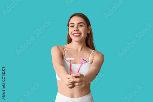 Beautiful young happy woman...