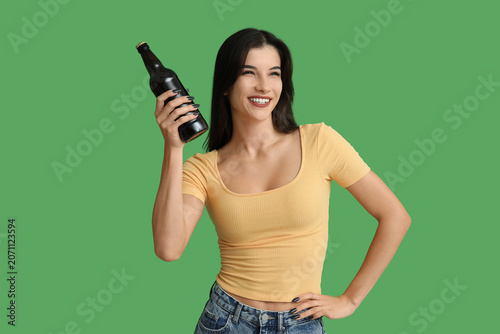 Beautiful young woman with ...