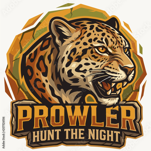Tableau sur toile Night Prowler Jungle Hunter logo