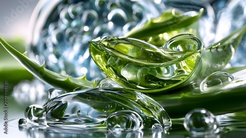 Fresh Aloe Vera Gel Splash for Natural Skincare and Hydration