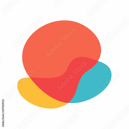 Abstract organic shapes in flat design style