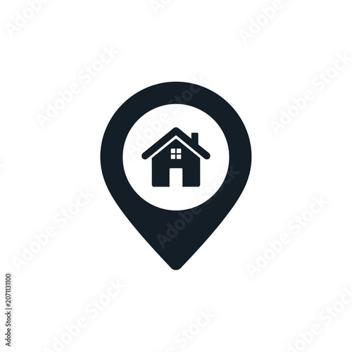 Location Pin with House Icon