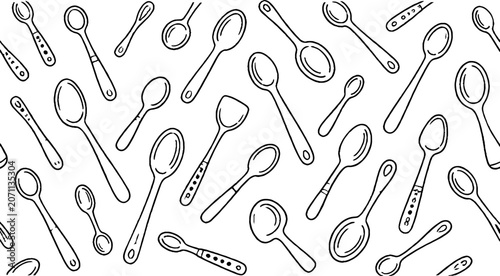 Assorted Spoons in Various Styles and Designs.