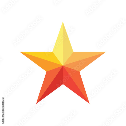 Flat geometric star vector icon