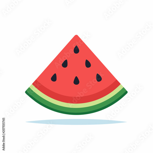 Flat design watermelon slice icon