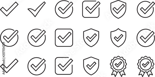Check Mark Outline Icon Pack