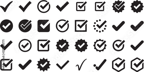 Check Mark Icon Pack for Approval and Verification Design