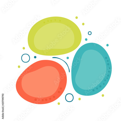 Abstract organic shapes with dots and circles