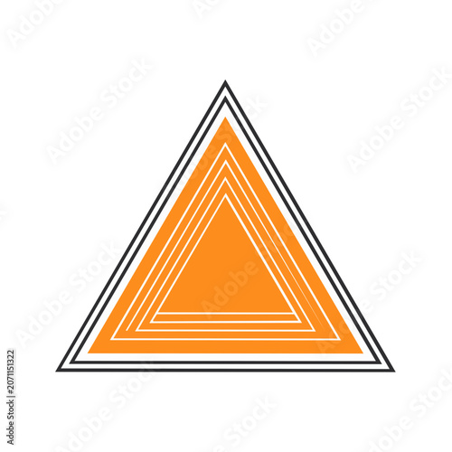 Nested Orange Triangles Vector Design