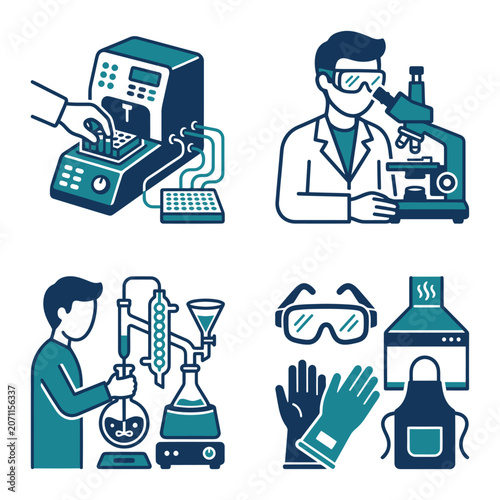Scientist working in laboratory setting.