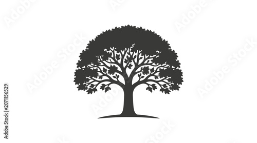 Tree Silhouette Icon Graphic Design Element.