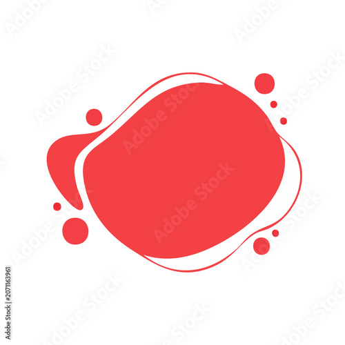 Red liquid splash vector illustration
