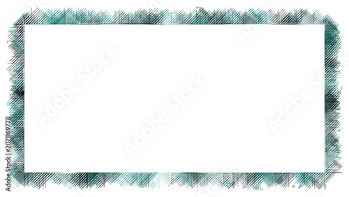 Foto Frame border featuring a textured teal sketch effect provides a rustic and artistic boundary for content