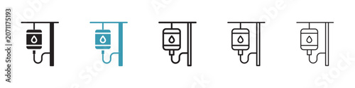 Obraz na płótnie Blood transfusion vector icon logo or illustration
